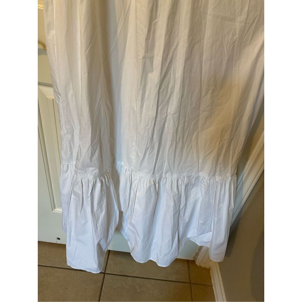NWT Ephemera White Cotton Maxi Short Sleeve Lightweight Flowy Dress Women Size L - Picture 15 of 15